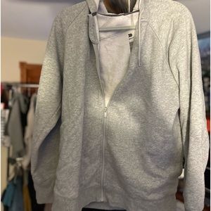 Grey zip up hoodie